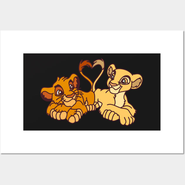 Simba and Nala Wall Art by VinylPatch